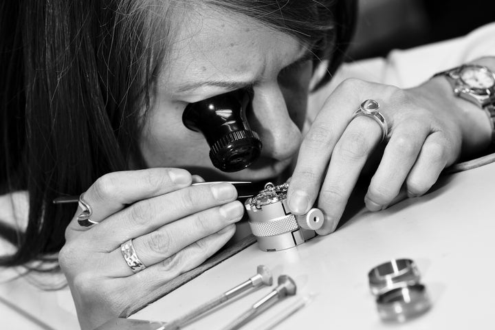 Our expert is servicing a watch