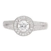 Pre-Owned Diamond 0.40ct Platinum Cluster Ring - Michael Jones Jeweller