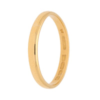 Pre-Owned 22ct Yellow Gold Wedding Band 2.6mm - Michael Jones Jeweller