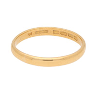 Pre-Owned 22ct Yellow Gold Wedding Band 2.6mm - Michael Jones Jeweller