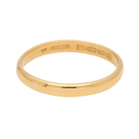 Pre-Owned 22ct Yellow Gold Wedding Band 2.6mm - Michael Jones Jeweller