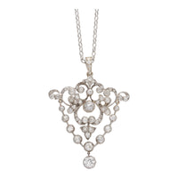 Pre-Owned Edwardian Diamond Set Pendant - Michael Jones Jeweller