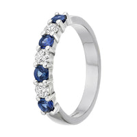 Sapphire and Diamond 18ct White Gold Ring - Michael Jones Jeweller