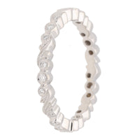 Diamond 18ct White Gold Scroll Design Full Eternity Ring - Michael Jones Jeweller