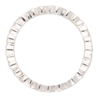 Diamond 18ct White Gold Scroll Design Full Eternity Ring - Michael Jones Jeweller