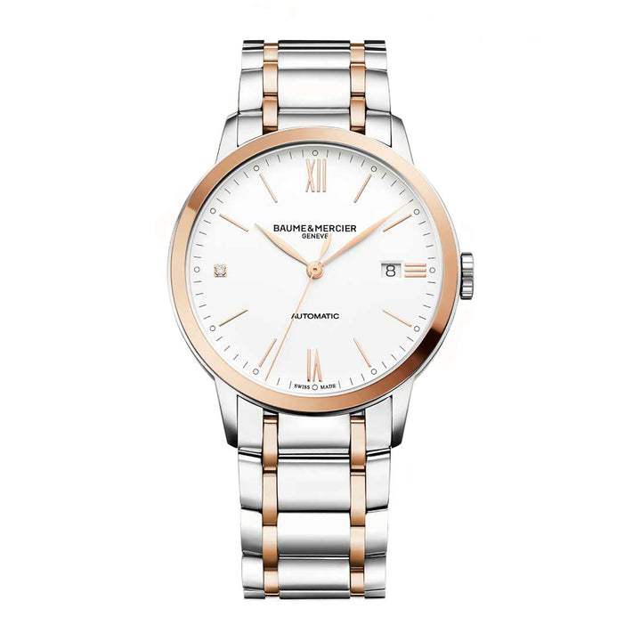 Baume & Mercier Classima Rose Gold and Steel Automatic Watch 10456