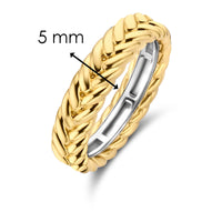 Ti Sento Braided Gold Plated Ring - Michael Jones Jeweller