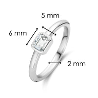 Ti Sento Octagonal Cubic Zirconia Ring - Michael Jones Jeweller