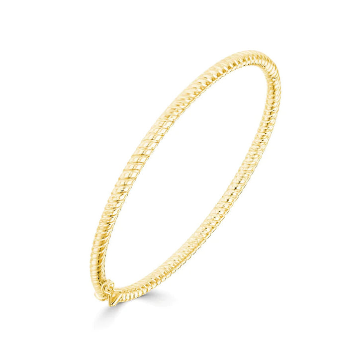 Solid 9ct Yellow Gold Twisted Bangle