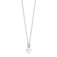 Ti Sento Synthetic Pearl Cubic Zirconia Drop Necklace - Michael Jones Jeweller