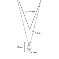 Ti Sento Synthetic Pearl Cubic Zirconia Drop Necklace - Michael Jones Jeweller
