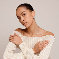 Ti Sento Synthetic Pearl Cubic Zirconia Drop Necklace - Michael Jones Jeweller