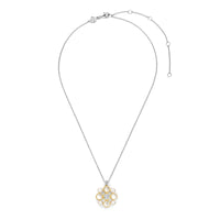 Ti Sento Yellow Gold Plated Synthetic Pearl and Cubic Zirconia Necklace - Michael Jones Jeweller