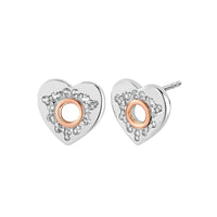 Clogau Cariad Sparkle Silver Stud Earrings - Michael Jones Jeweller