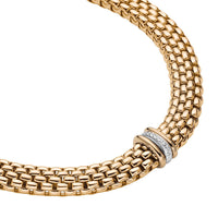FOPE Panorama 18ct Yellow and White Gold 0.08ct Diamond Set Necklace 42cm - Michael Jones Jeweller