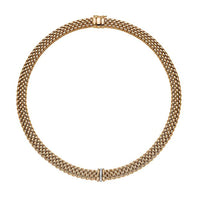 FOPE Panorama 18ct Yellow and White Gold 0.08ct Diamond Set Necklace 42cm - Michael Jones Jeweller