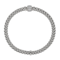FOPE Flex'it Solo 18ct White Gold 0.29ct Diamond Set Bracelet Medium - Michael Jones Jeweller