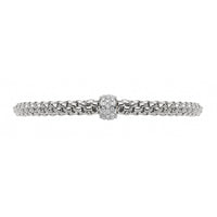 FOPE Flex'it Solo 18ct White Gold 0.29ct Diamond Set Bracelet Medium - Michael Jones Jeweller