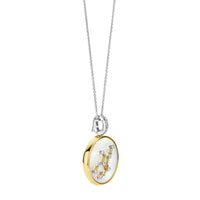 Ti Sento Yellow Gold Plated Mother of Pearl Cubic Zirconia Zodiac Virgo Pendant - Michael Jones Jeweller