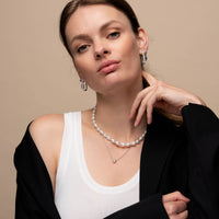 Ti Sento Cubic Zirconia Set Elongated Oval Hoop Earrings - Michael Jones Jeweller