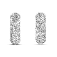 Ti Sento Pavé Cubic Zirconia Hoop Earrings - Michael Jones Jeweller