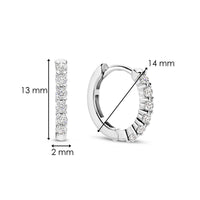 Ti Sento Cubic Zirconia Small 14mm Huggy Hoop Earrings - Michael Jones Jeweller