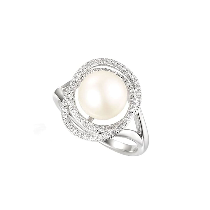 Amore Silver Pearl Swirl Ring