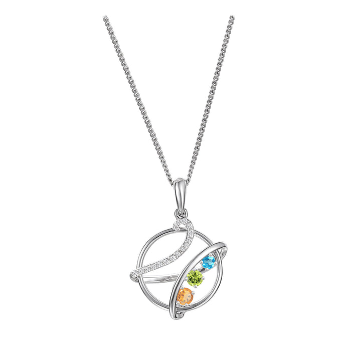 Amore Kaleidoscope Silver Necklace