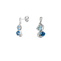 Amore Swoosh Silver Stud Earrings - Michael Jones Jeweller