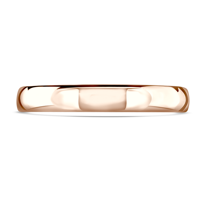 3mm Sleek 9ct Rose Gold Wedding Ring by Brown & Newirth