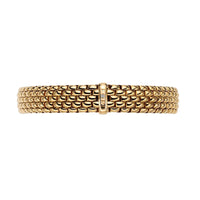 FOPE Flex'it Panorama 18ct Yellow Gold 0.01ct Diamond Set Bracelet Large - Michael Jones Jeweller