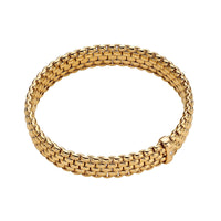 FOPE Flex'it Panorama 18ct Yellow Gold 0.01ct Diamond Set Bracelet Large - Michael Jones Jeweller