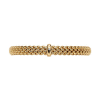 FOPE Flex'it Vendôme 18ct Yellow Gold 0.01ct Diamond Set Bracelet Small