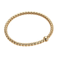 FOPE Flex'it Eka 18ct Yellow Gold 0.01ct Diamond Set Bracelet Medium - Michael Jones Jeweller