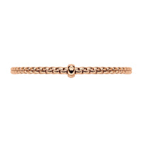 FOPE Flex'it Eka 18ct Rose Gold 0.01ct Black Diamond Set Bracelet Medium - Michael Jones Jeweller