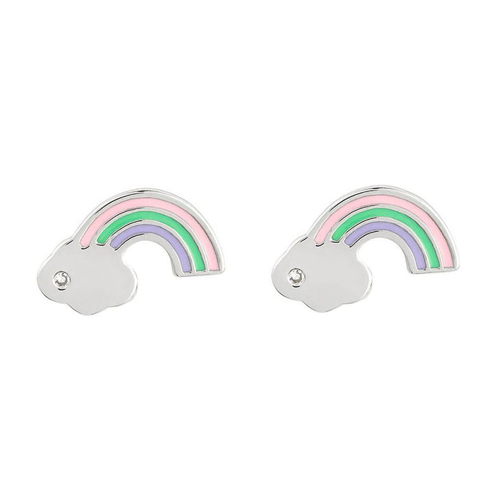 Childs D for Diamond Rainbow Stud Earrings