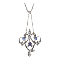 Pre-Owned Sapphire and Diamond Brooch and Necklace - Michael Jones Jeweller