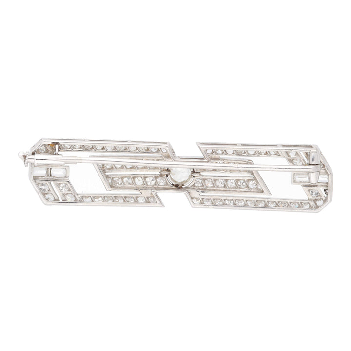 Pre-Owned Diamond French Brooch