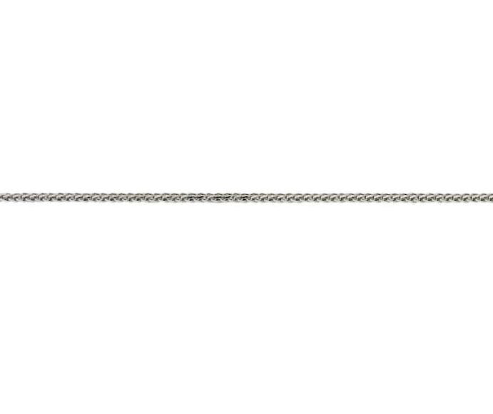18ct White Gold 16 Inch Filed Spiga Link Chain