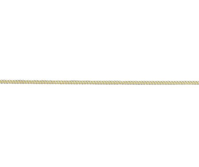 9ct Yellow Gold 18 Inch Filed Curb Link Chain