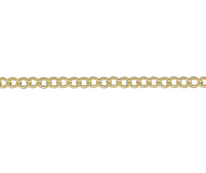 9ct Yellow Gold 18 Inch Curb Link Chain