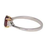Ruby and Diamond 18ct White and Yellow Gold Ring - Michael Jones Jeweller