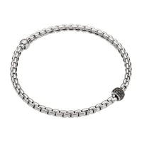 Eka Tiny 18ct White Gold 0.20ct Black Diamond Set Bracelet Large - Michael Jones Jeweller