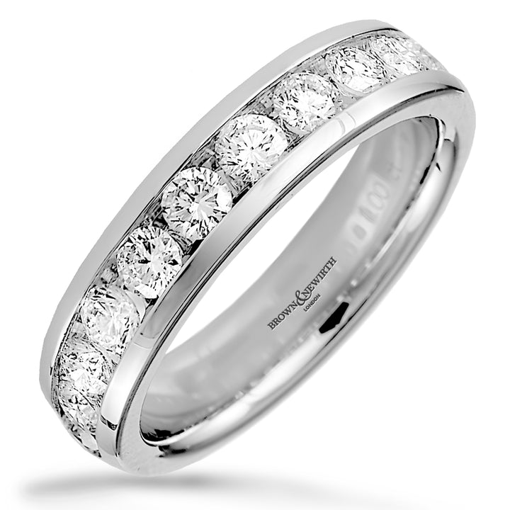Diamond 1.00ct Synergy Platinum Half Eternity Ring