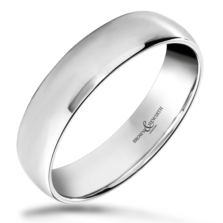 4mm Timeless Platinum Wedding Ring by Brown & Newirth