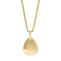 Childs D for Diamond Droplet Tag Pendant - Michael Jones Jeweller