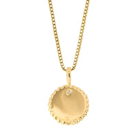 D for Diamond Childs Round Tag Pendant - Michael Jones Jeweller