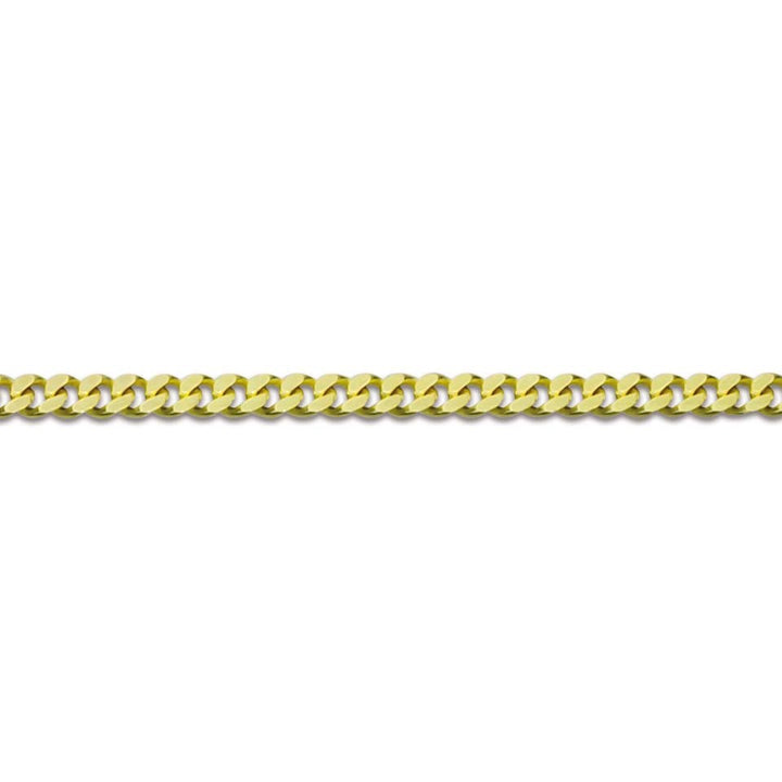 9ct Yellow Gold 18 Inch Diamond Cut Curb Link Chain