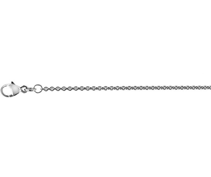 18ct White Gold 16 Inch Close Trace Link Chain