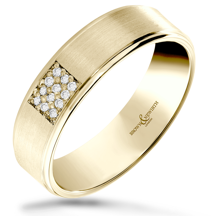 Diamond 0.08ct Eridanus 9ct Yellow Gold Wedding Ring